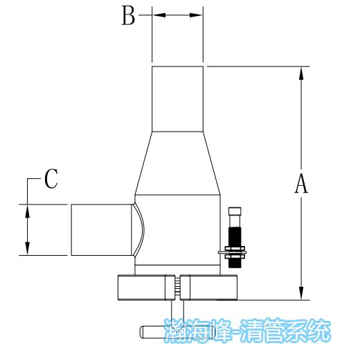 手动法兰接收站