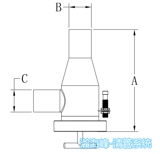 手动法兰接收站