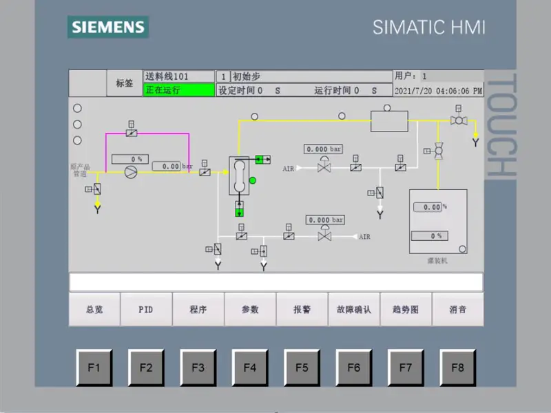 自动化清管系统HMI控制界面